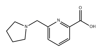 2-Pyridinecarboxylic acid, 6-(1-pyrrolidinylmethyl)- Structure