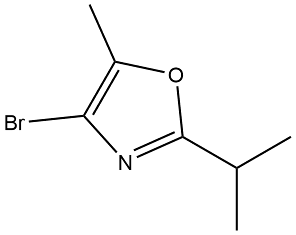 4-bromo-5-methyl-2-(propan-2-yl)-1,3-oxazole 구조식 이미지