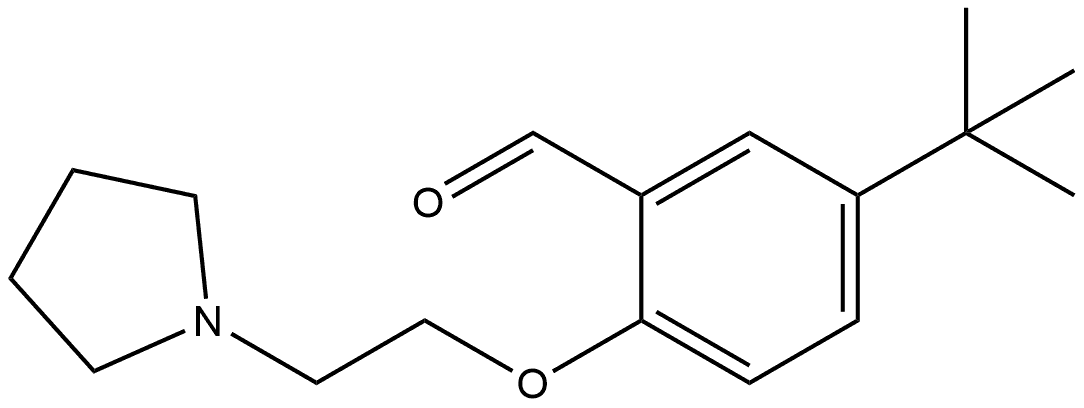 5-(1,1-Dimethylethyl)-2-[2-(1-pyrrolidinyl)ethoxy]benzaldehyde Structure