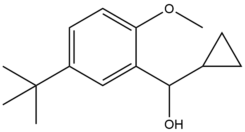 α-Cyclopropyl-5-(1,1-dimethylethyl)-2-methoxybenzenemethanol Structure