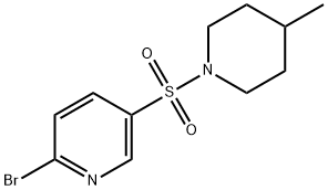 Pyridine, 2-bromo-5-[(4-methyl-1-piperidinyl)sulfonyl]- 구조식 이미지