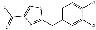 4-Thiazolecarboxylic acid, 2-[(3,4-dichlorophenyl)methyl]- Structure