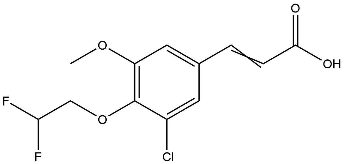 3-[3-Chloro-4-(2,2-difluoroethoxy)-5-methoxyphenyl]-2-propenoic acid Structure