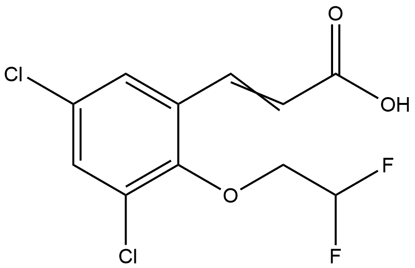 3-[3,5-Dichloro-2-(2,2-difluoroethoxy)phenyl]-2-propenoic acid Structure