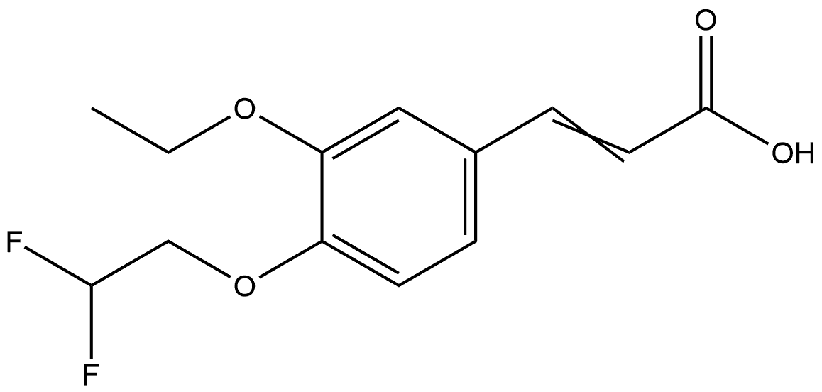 3-[4-(2,2-Difluoroethoxy)-3-ethoxyphenyl]-2-propenoic acid Structure