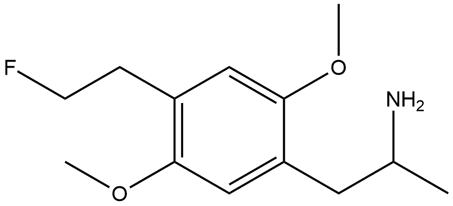 Benzeneethanamine, 4-(2-fluoroethyl)-2,5-dimethoxy-α-methyl- Structure