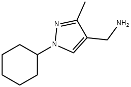 1H-Pyrazole-4-methanamine, 1-cyclohexyl-3-methyl- Structure