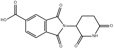 1H-Isoindole-5-carboxylic acid, 2-(2,6-dioxo-3-piperidinyl)-2,3-dihydro-1,3-dioxo- Structure