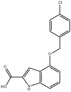 4-[(4-Chlorobenzyl)oxy]-1H-indole-2-carboxylic acid Structure