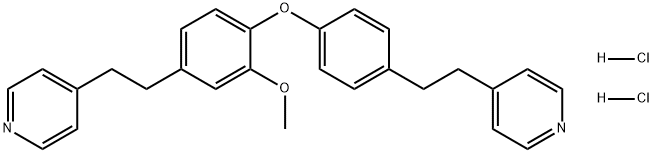 Pyridine, 4-[2-[3-methoxy-4-[4-[2-(4-pyridinyl)ethyl]phenoxy]phenyl]ethyl]-, hydrochloride (1:2) 구조식 이미지