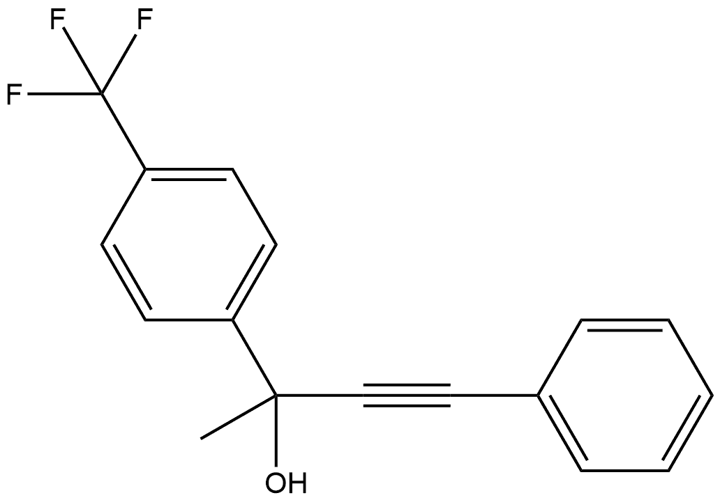 α-Methyl-α-(2-phenylethynyl)-4-(trifluoromethyl)benzenemethanol Structure