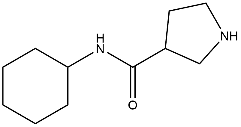 N-cyclohexylpyrrolidine-3-carboxamide Structure