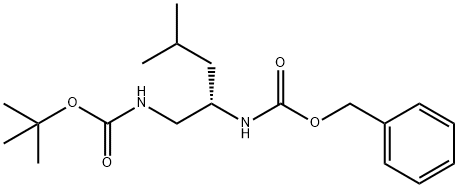 Phenylmethyl N-[(1S)-1-[[[(1,1-dimethylethoxy)carbonyl]amino]methyl]-3-methylbutyl]carbamate Structure