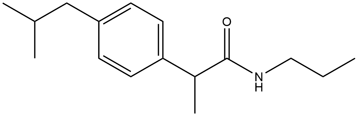 α-Methyl-4-(2-methylpropyl)-N-propylbenzeneacetamide Structure