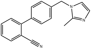 [1,1'-Biphenyl]-2-carbonitrile, 4'-[(2-methyl-1H-imidazol-1-yl)methyl]- Structure