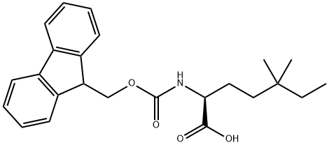 Heptanoic acid, 2-[[(9H-fluoren-9-ylmethoxy)carbonyl]amino]-5,5-dimethyl-, (2S)- Structure