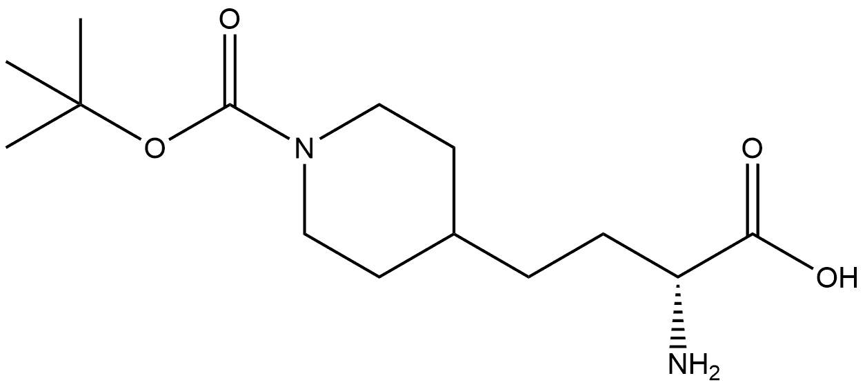 (R)-1-Boc-4-(3-Amino-3-carboxy-propyl)piperidine 구조식 이미지