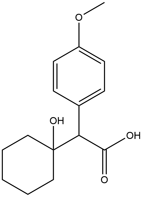 Benzeneacetic acid, α-(1-hydroxycyclohexyl)-4-methoxy- Structure