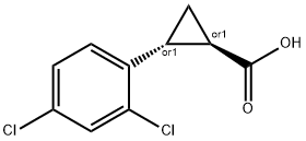 rac-(1R,2R)-2-(2,4-dichlorophenyl)cyclopropane-1 -carboxylic acid 구조식 이미지