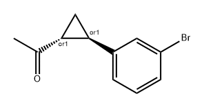 Ethanone, 1-[(1R,2R)-2-(3-bromophenyl)cyclopropyl]-, rel- Structure