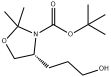 3-Oxazolidinecarboxylic acid, 4-(3-hydroxypropyl)-2,2-dimethyl-, 1,1-dimethylethyl ester, (4R)- Structure