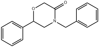 3-Morpholinone, 6-phenyl-4-(phenylmethyl)- Structure