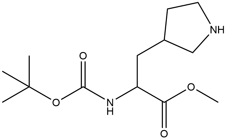 Methyl 2-((tert-butoxycarbonyl)amino)-3-(pyrrolidin-3-yl)propanoate Structure