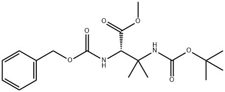 L-Valine, 3-[[(1,1-dimethylethoxy)carbonyl]amino]-N-[(phenylmethoxy)carbonyl]-, methyl ester Structure