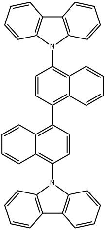 9H-Carbazole, 9,9'-[1,1'-binaphthalene]-4,4'-diylbis- Structure