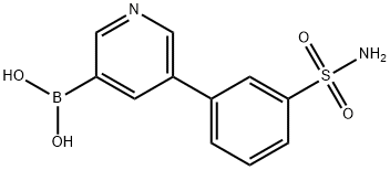 5-(3-Sulfamoylphenyl)pyridin-3-ylboronic acid Structure