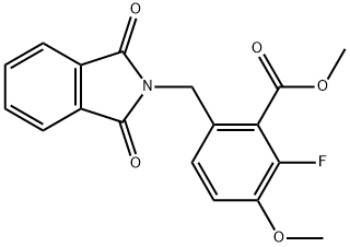Benzoic acid, 6-[(1,3-dihydro-1,3-dioxo-2H-isoindol-2-yl)methyl]-2-fluoro-3-methoxy-, methyl ester 구조식 이미지