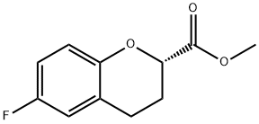2H-1-Benzopyran-2-carboxylic acid, 6-fluoro-3,4-dihydro-, methyl ester, (2S)- Structure