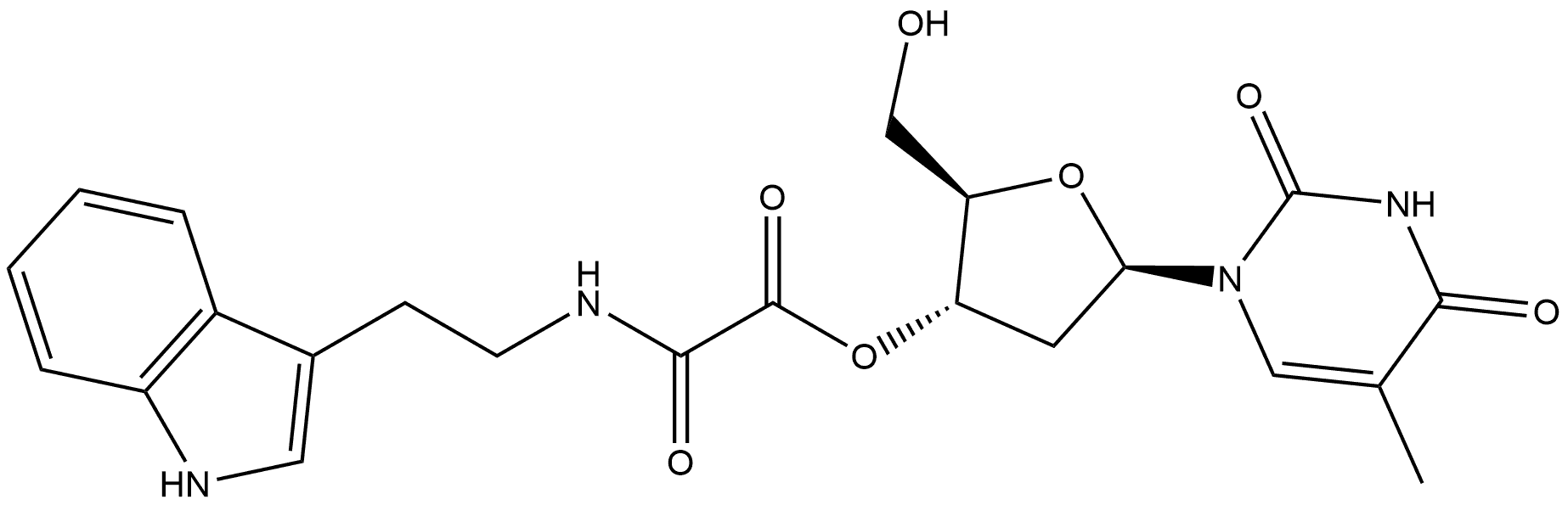 Thymidine, α-[[2-(1H-indol-3-yl)ethyl]amino]-α-oxo-, 3'-acetate Structure