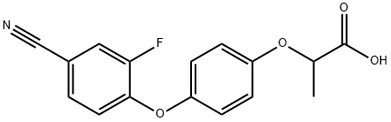 Propanoic acid, 2-[4-(4-cyano-2-fluorophenoxy)phenoxy]- 구조식 이미지