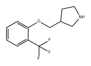 Pyrrolidine, 3-[[2-(trifluoromethyl)phenoxy]methyl]- Structure