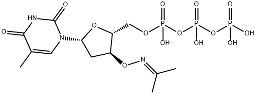 3'-O-[(Propan-2-ylidene)amino]-thymidine 5'-triphosphate Structure