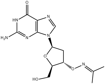 Guanosine, 2'-deoxy-3'-O-[(1-methylethylidene)amino]- Structure
