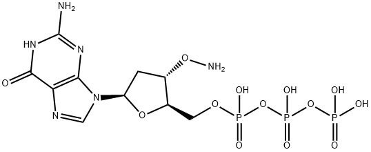 Guanosine 5'-(tetrahydrogen triphosphate), 3'-O-amino-2'-deoxy- 구조식 이미지