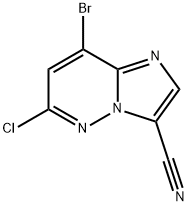 8-Bromo-6-chloroimidazo[1,2-b]pyridazine-3-carbonitrile Structure