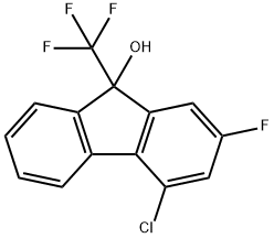 4-chloro-2-fluro-9-(trifluoromethyl)-9H-fluoren-9-ol Structure