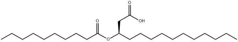Tetradecanoic acid, 3-[(1-oxodecyl)oxy]-, (3R)- Structure