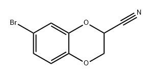 1,4-Benzodioxin-2-carbonitrile, 7-bromo-2,3-dihydro- Structure