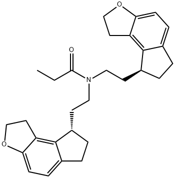 Propanamide, N,N-bis[2-[(8S)-1,6,7,8-tetrahydro-2H-indeno[5,4-b]furan-8-yl]ethyl]- 구조식 이미지