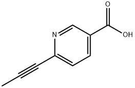 3-Pyridinecarboxylic acid, 6-(1-propyn-1-yl)- Structure