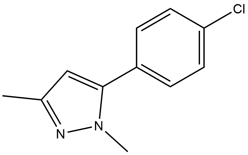 5-(4-Chlorophenyl)-1,3-dimethyl-1H-pyrazole Structure