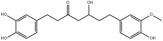 3-Heptanone, 1-(3,4-dihydroxyphenyl)-5-hydroxy-7-(4-hydroxy-3-methoxyphenyl)- Structure