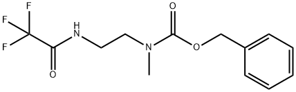 Carbamic acid, N-methyl-N-[2-[(2,2,2-trifluoroacetyl)amino]ethyl]-, phenylmethyl ester Structure