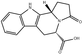 1H-Indolizino[8,7-b]indole-5-carboxylic acid, 2,3,5,6,11,11b-hexahydro-3-oxo-, (5S,11bS)- 구조식 이미지