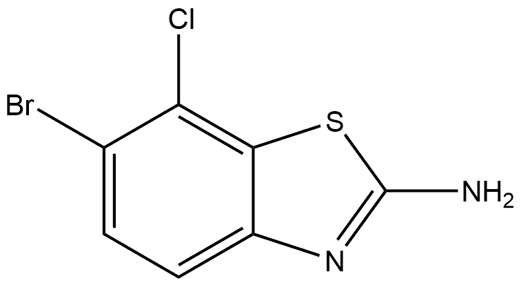 6-bromo-7-chloro-1,3-benzothiazol-2-amine Structure