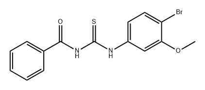 Benzamide, N-[[(4-bromo-3-methoxyphenyl)amino]thioxomethyl]- Structure